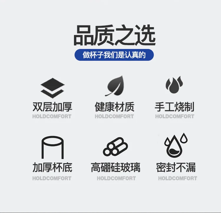 Linyi боросиликатного Стекло чашки адаптируемые под требования заказчика логотип подарочная чашка к высоким температурам прозрачный двойной Слои Стекло чашки