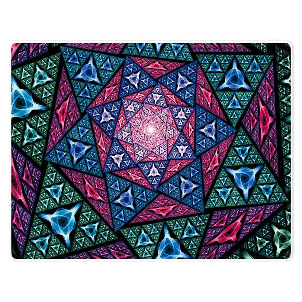 

HommomH Blanket Soft Comfort lightweight well made Nap Sofa Bed Travel Warm Plush Throw Geometric Pattern Kaleidoscope