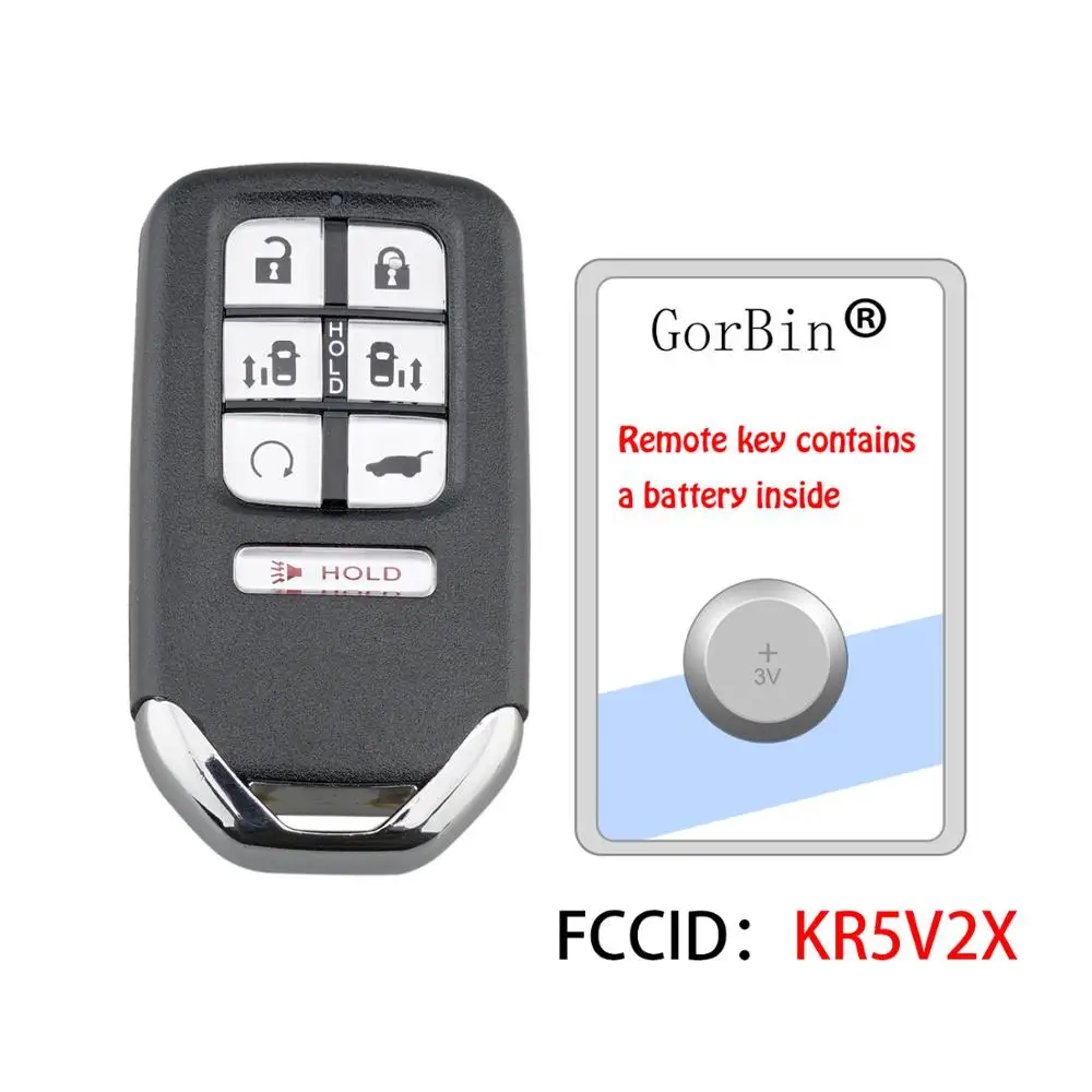 

GORBIN KR5V2X 7 Buttons Car Remote Key Fob for HONDA ODYSSEY 2018 2019 Smart Car Key 433Mhz ID47 Chip for HONDA Keys