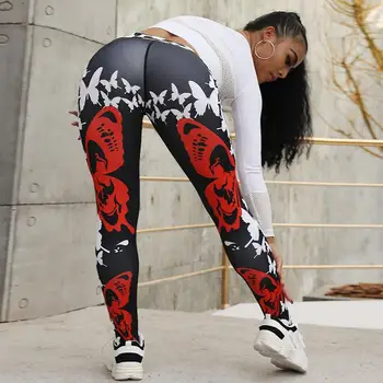 

Leggings Women Butterfly Printed Fashions Casual Skinny Durable High Waist Legging Womens Legins Fitness Hip Lifting Elasticity