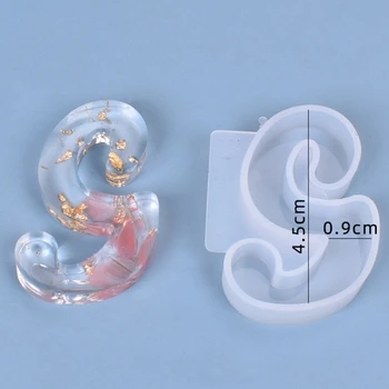 

26Pcs/Set English Letters Resin Mold A-Z Alphabet Shaped Pendant Silicone Mould DXAA