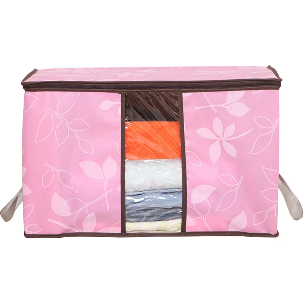 Розовый Органайзер для шкафа, переносные багажные носки, антибактериальная стеганая сумка для хранения, подушка, гардероб, одежда, одеяло, складная застежка-молния - Цвет: Розовый
