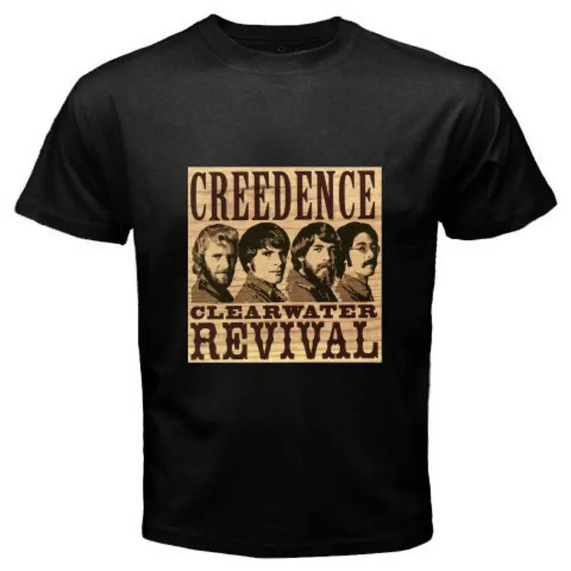 Черная футболка Creedence Clearwater Revival 70 S M en'S Размеры L Xl 2Xl 3Xl | Мужская одежда