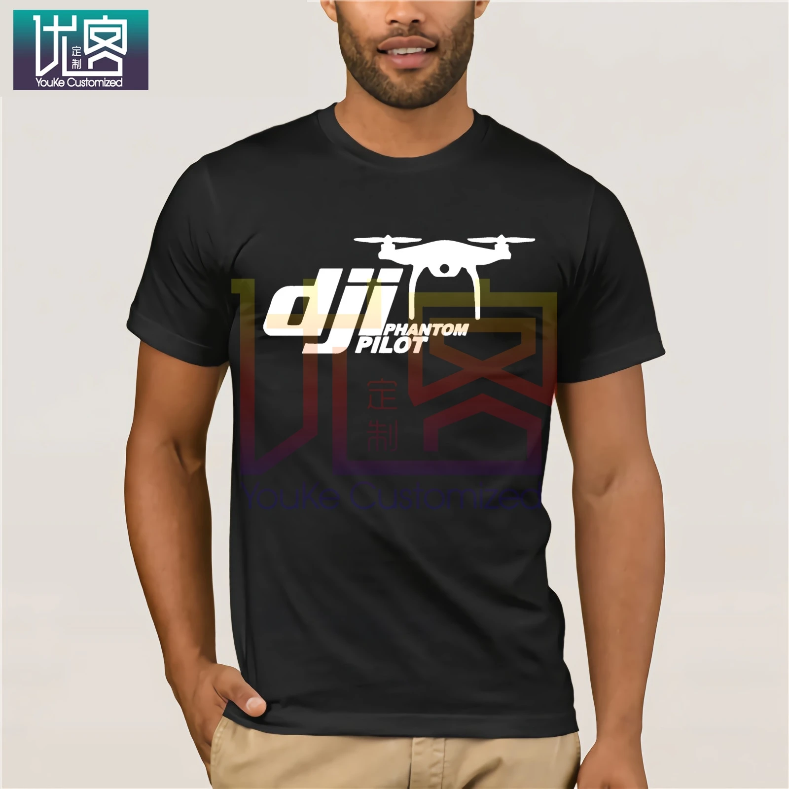 

Dji Pilot Drone Professional Pilot Uav Inspire Dji Phantom 3 Drone Personality Adult Gray Tshirt Tee Shirts Homme Hot Sale