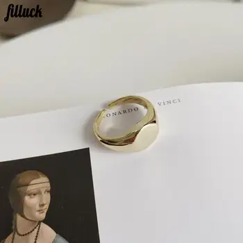 

Filluck 925 sterling silver round glossy open rings gold wild glossy ring design elegant chic rings for women fine jewelry gift