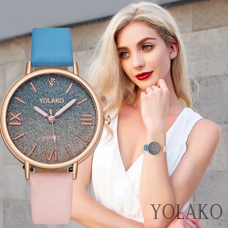 

Womens watch Casual Women Romantic Starry Sky Watches Leather Rhinestone Ladies Clock Simple Dress Gfit Montre Femme