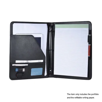 

Professional Business Leather Resume Organizer Padfolio Note Pad Loose-leaf Business Binder