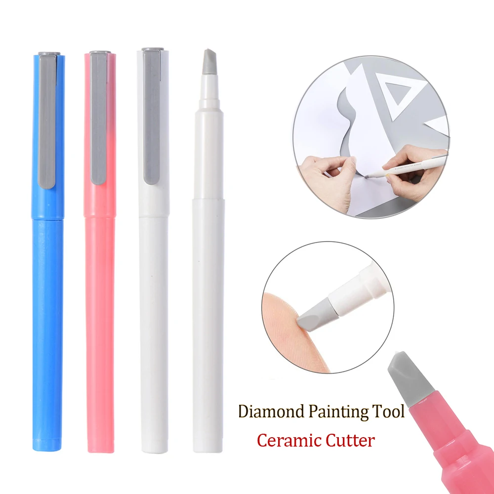 DIY Diamond Painting Paper Cutter Pen Shaped Ceramic Blade To Cut The Cover Perfectly Hand Safety Protect Crafts Tool Accessorie