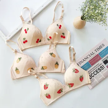 

Push Up Lingerie Fashion Sexy Bras for Women Seamless Bra Bralette Wire Free Brassiere Fruit Color Underwear Intimates