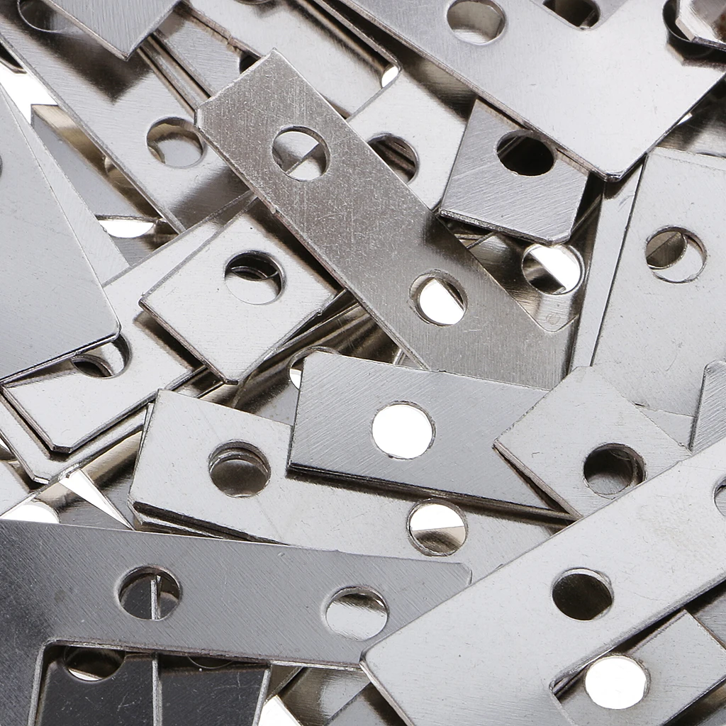 100 Pieces Angle Plate Corner Brace Flat L Repair Bracket Picture Frame 38mm