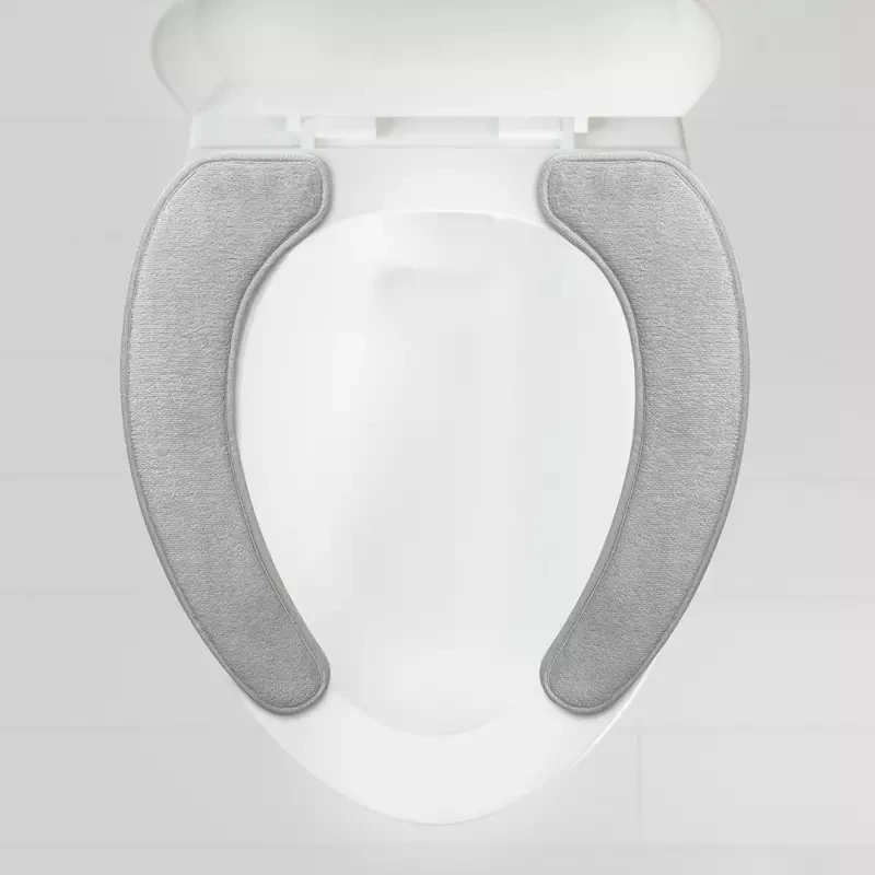 Серый Xiaomi Qualitell теплое мягкое моющееся сиденье для унитаза Чехол коврик набор для домашнего декора коврик для унитаза чехол для сиденья Крышка для унитаза аксессуары - Цвет: Серый