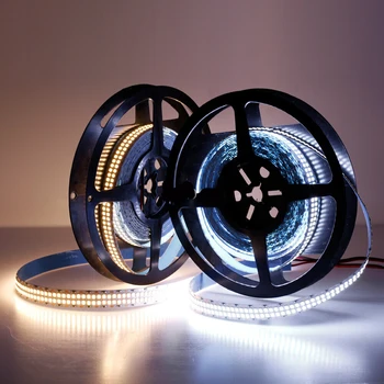 

LED Strip 2835 SMD 240LEDs/m 480LEDs/m 5M Leds DC 12V 24V High Bright Flexible LED Rope Ribbon Tape Light Warm White Cold White