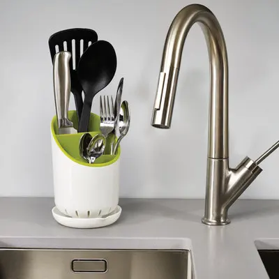 

Kitchen Knife Container Desktop Storage-Water Draining Chopsticks Box Storage Tool
