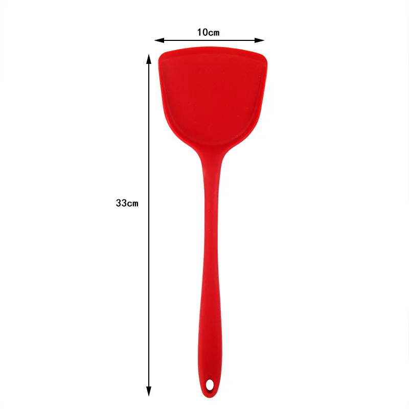 Силиконовая лопатка для перемешивания торта, скребок, щетка, кухонная посуда, ложка для риса, яиц, рыбы, сковорода, совок для приготовления посуды - Цвет: B1