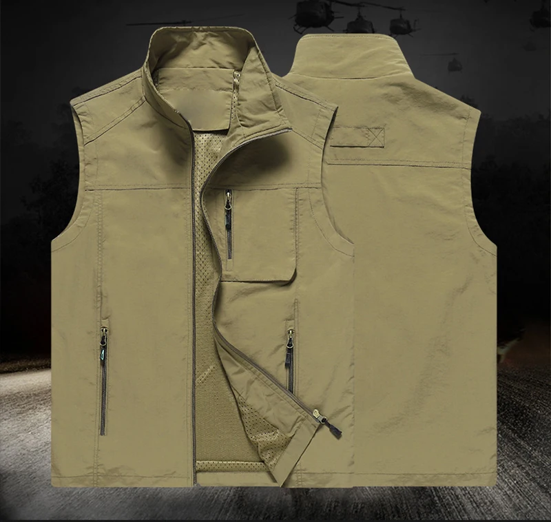 Men Casual Sleeveless Vest Hip Hop Waistcoat Thin Outerwear 4 Colors Plus Size Man Summer Coat Mens Vest