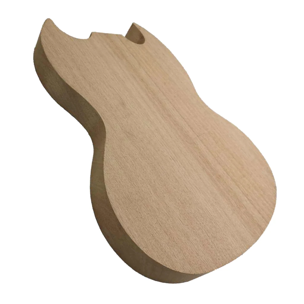 Handmade Solid Wood Electric Guitar Body DIY Polished Musical Instrument Parts
