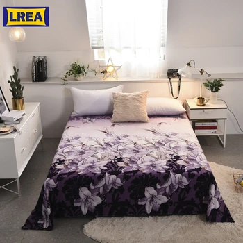 

LREA purple flowers coral fleece blanket плед for bedding or sofa travel be usd throw Autumn and the summer