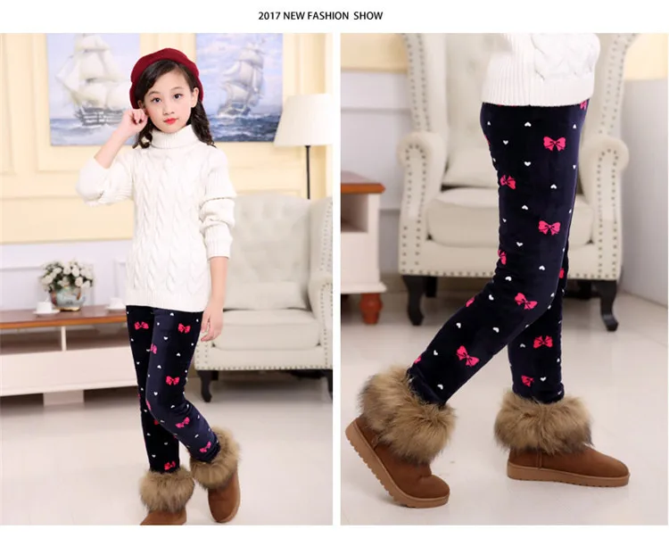 3 Layers Children Pants Winter Girls Leggings Thicken Leggings For Kids 2-8 Years Girl Leggins Velvet Baby Trousers Clothing