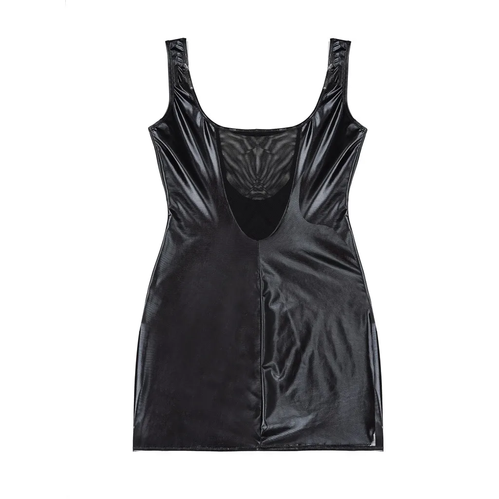 Womens Leather Lace Sexy Lingerie Plus Size Erotic Underwear Dress Hollow Out Porno Langerie Sleepwear Babydoll Sexy Costumes