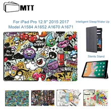 MTT граффити из искусственной кожи чехол для iPad Pro 12,9 дюйма планшет чехол для iPad Pro 12," Coque Fundas A1584 A1652 A1670