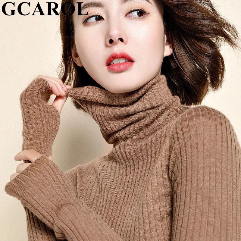 Женский облегающий свитер GCAROL эластичный вязаный пуловер в полоску из 30%-ной