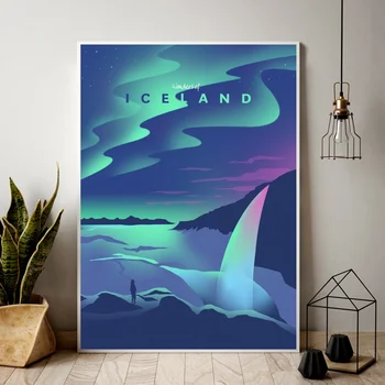 

Wonders of Iceland City Landscape Canvas Poster Home Wall Decor (No Frame)