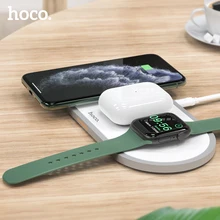 HOCO-cargador inalámbrico 3 en 1 para iphone 11 Pro, X, XS, Max, XR, Apple Watch 5, 4, 3, 2, Airpods Pro, soporte de carga rápida para Samsung S20