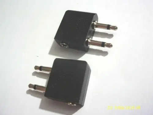 100PCS Airline Airplane Earphone Headphone Jack Adapter 3 5mm Adapter New