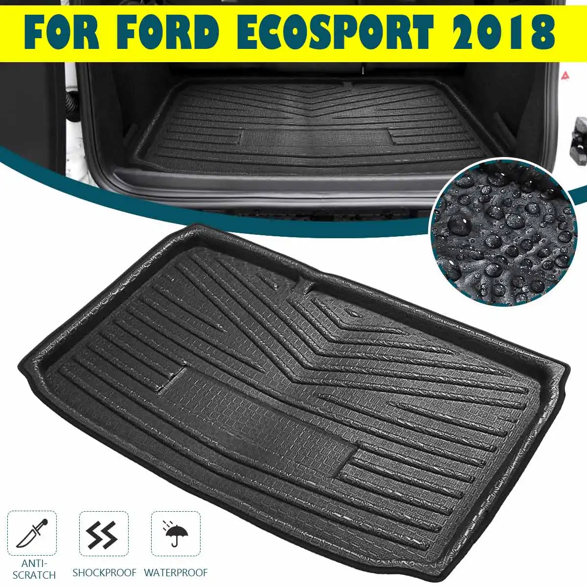 Ковёр для багажника ковёр поднос Ford EcoSport 2018 2019 2020 + Противоскользящий коврик |
