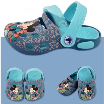 

Disney Cartoon Mickey Slippers Children Summer Home Bedroom Bathroom Prevent Slippery Slipper Kids Birthday Gifts M5581