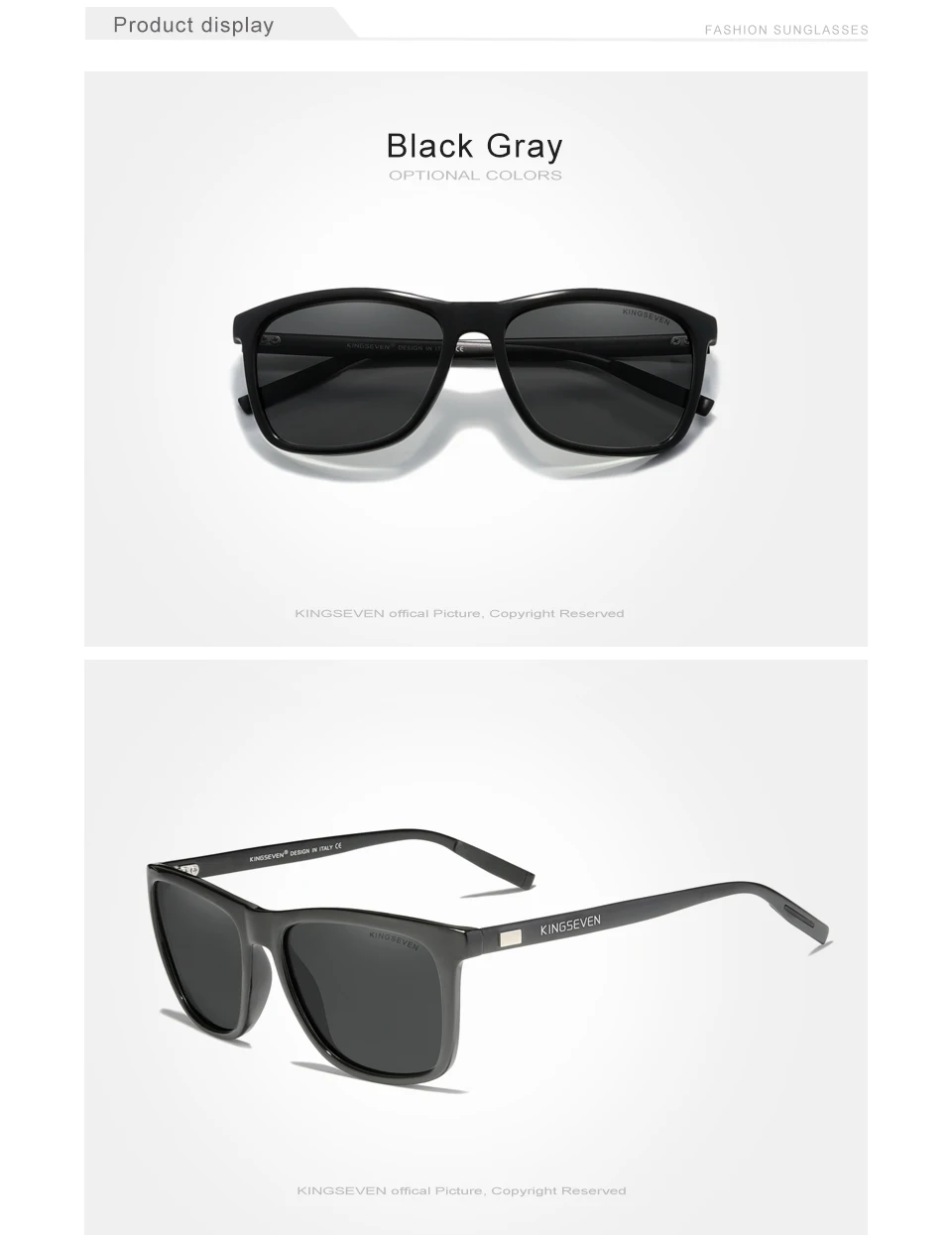KINGSEVEN Aluminum Polarized Sunglasses Men Photochromic Lens