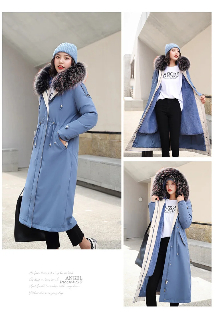 Женская зимняя коллекция года, новая Корейская версия, свободная тонкая и Толстая куртка средней длины, хлопковая куртка выше колена 918