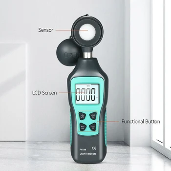 

FY836 Portable Digital Lux Meter LCD Display Handheld Luminometer Photometer Light Meter Max 200000 Lux JDH99