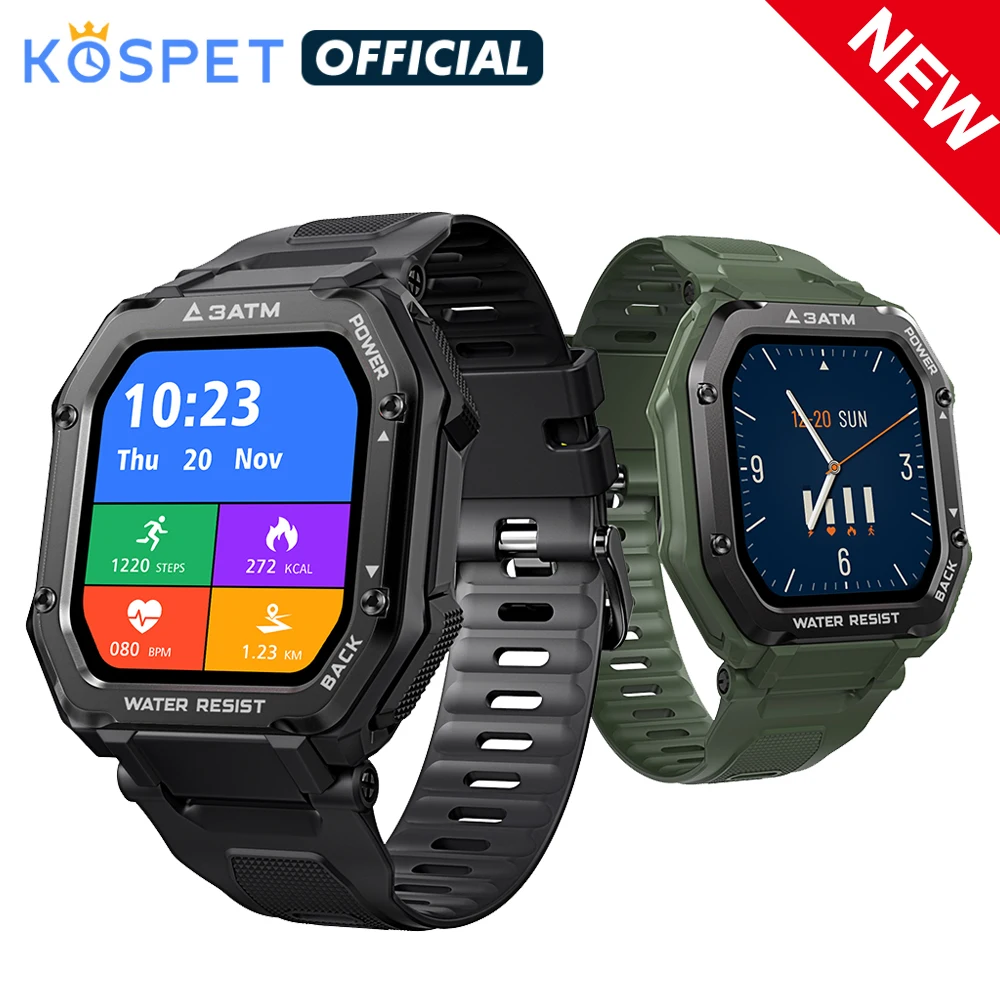 Smartwatch 2021 KOSPET ROCK reloj robusto para hombre, deportivo, resistente al agua, con control de la presión sanguínea, 2021 For Xiaomi Android Apple IOS Phone