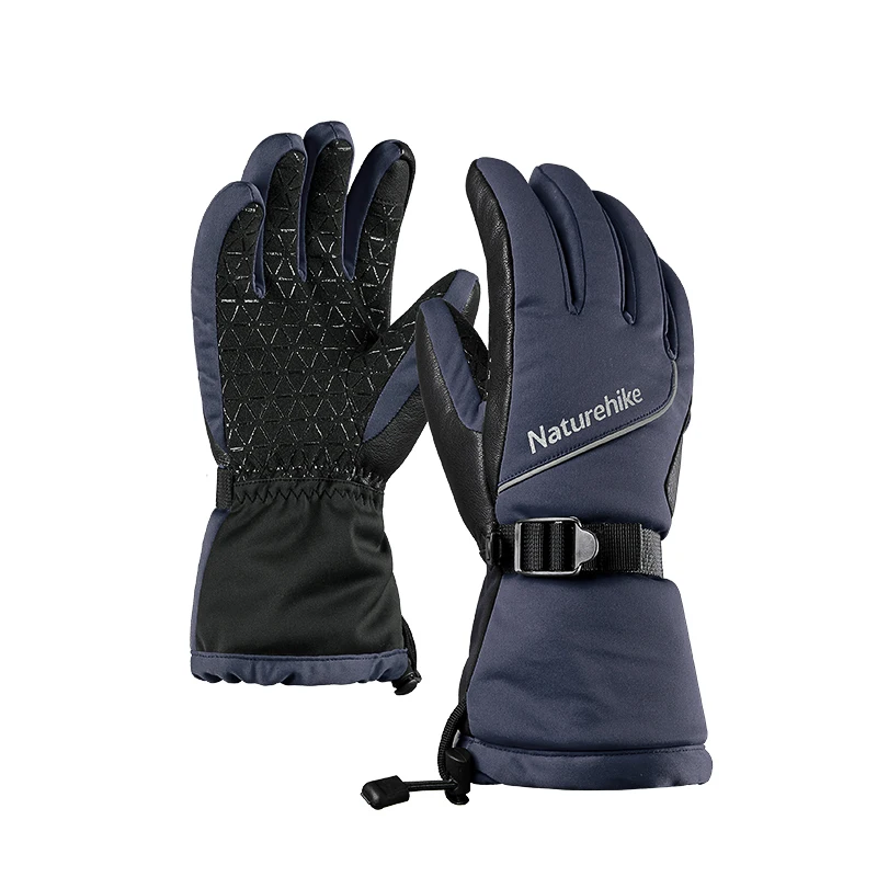 Gray Naturehike GL-03 3m Thinsulate Подкладка Зимние теплые перчатки водонепроницаемые ветрозащитные Анти-скользящие перчатки NH18S030-T - Цвет: Gray