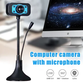

USB Webcam Digital External Camera with Microphone Night Vision Cameras for Video Conferencing PC Laptop Computer