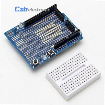 

Proto Shield Prototype Expansion Board SYB-170 MINI Solderless Breadboard For Arduino UNO R3 MEGA328P ATMEGA328P ProtoShield One