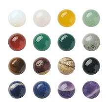 

30Pcs 10/12mm Mixed Natural Stone Cabochon Amethysts Agates Tiger Eye Gemstone For Bracelet Necklace DIY Craft Jewelry Making