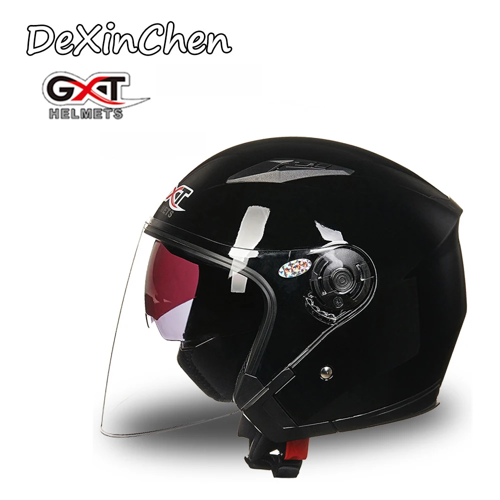GXT половина лица мотоциклетный шлем ABS двойные линзы мотоциклетные шлемы рыцарь Защитная Экипировка велосипедный шлем шапка