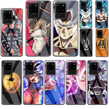 

Anime Dragon Ball Super Goku Tempered Glass Phone Case for Samsung Note 10 Lite S20 Plus Ultra A51 A71 A81