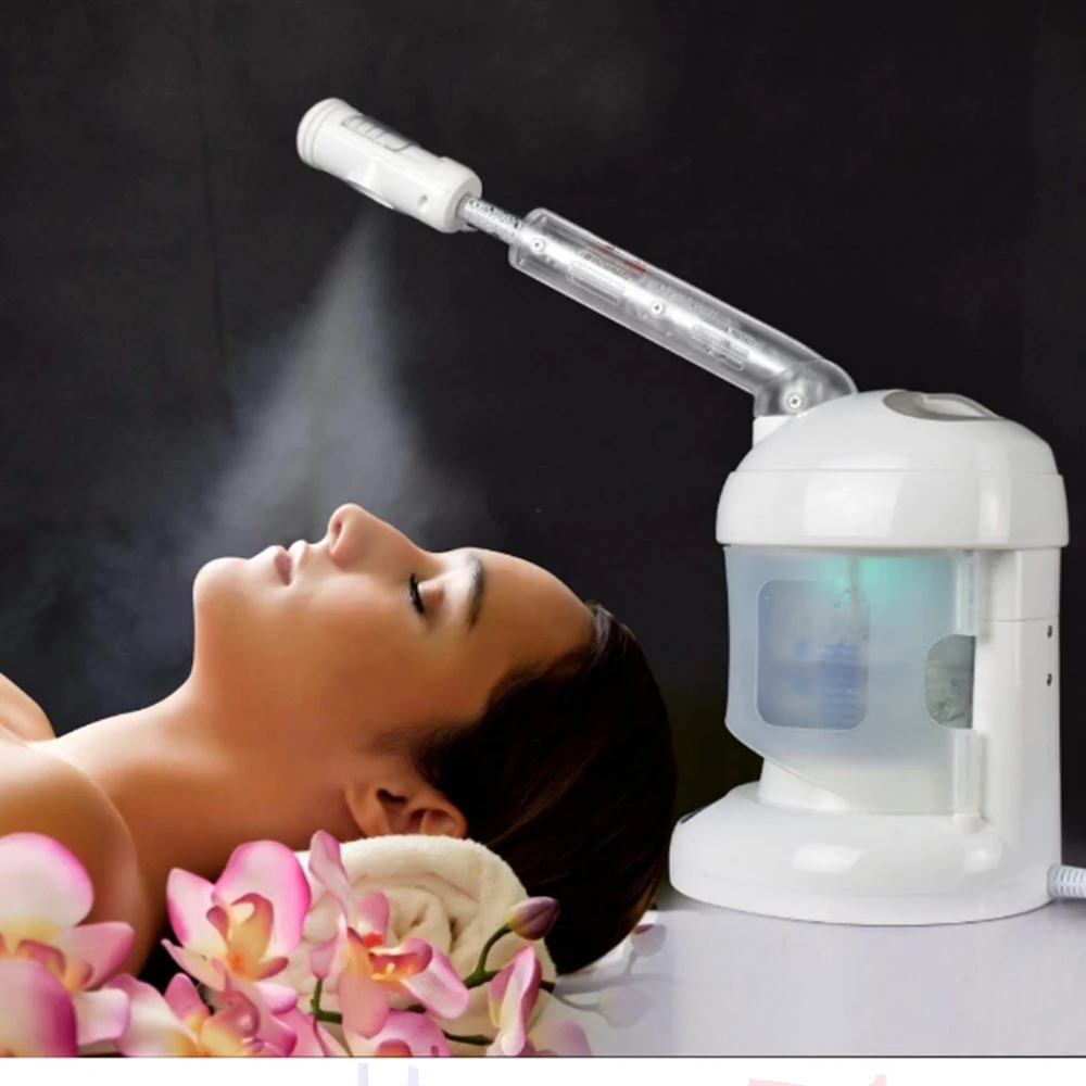 

2 in 1 Machine Facial Spray Steamer, With Extendable Arm Ozone Table Top Mini Spa Face Design, 360 Degrees Rotatably Spray Head