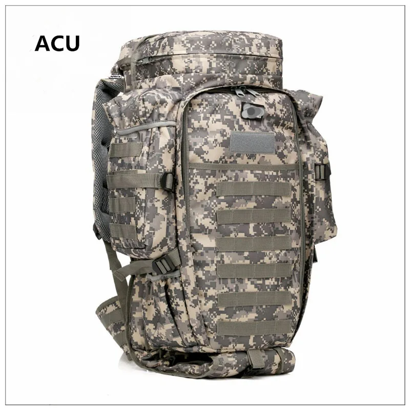 acu 70L военный комбинированный рюкзак Винтовка Сумка охотничья тактическая походная альпинистская походная сумка рюкзак Штурмовой Рюкзак - Цвет: acu