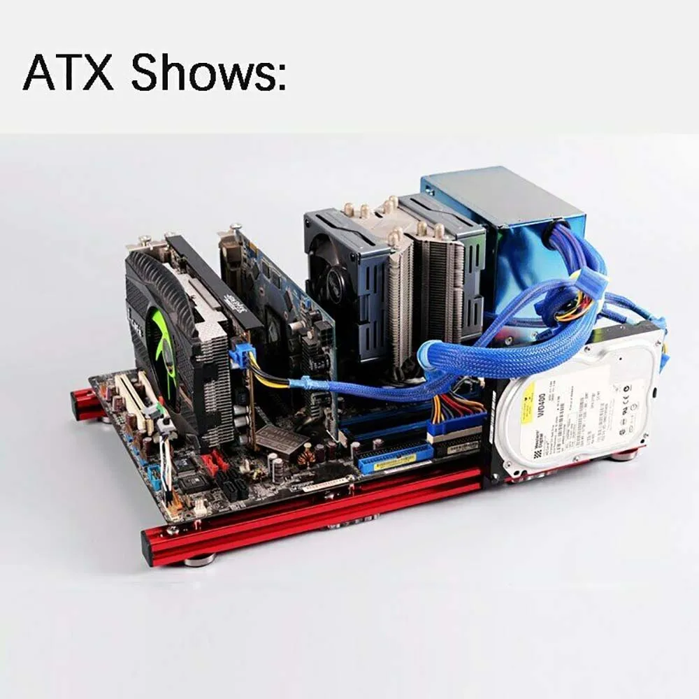 Алюминиевый испытательный стенд для ITX MATX ATX satx компьютерный открытый корпус