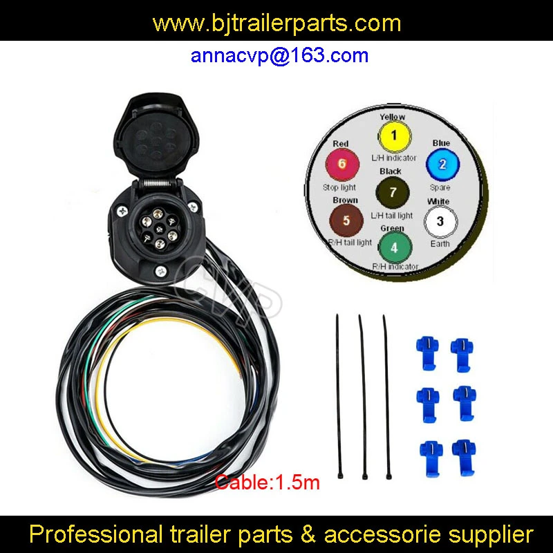Enchufe remolque de 7 pines, piezas de plástico precableadas para camión, barco, Conector de remolque, enchufe de remolque, piezas de remolque|boat boat|boat partsconnectors trailer - AliExpress