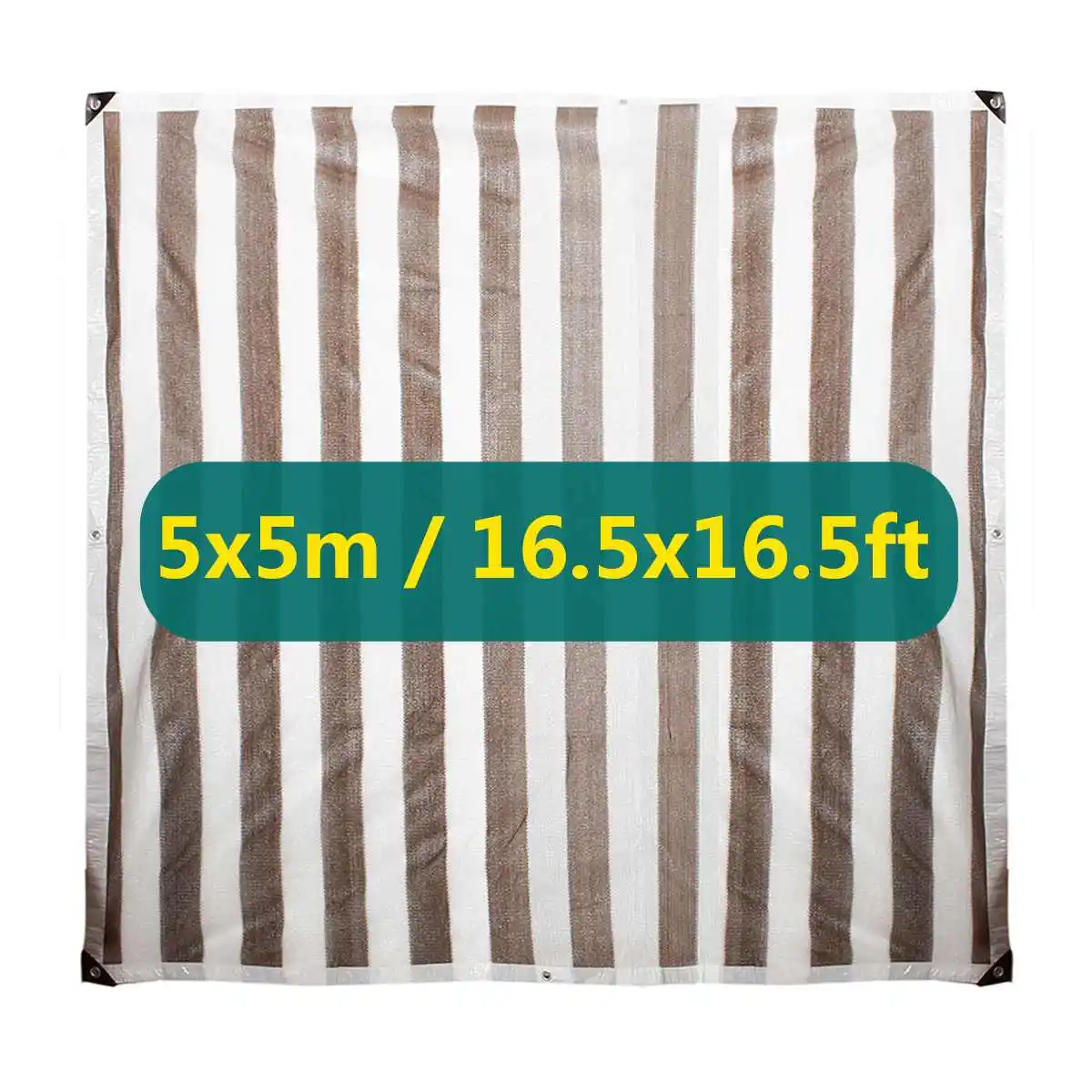 2x3 2x4 2x5 солнцезащитный козырек с чернилами HDPE в синюю и белую полоску, солнцезащитный козырек, солнцезащитный козырек для сада, коричневый, белый - Цвет: 5 x 5