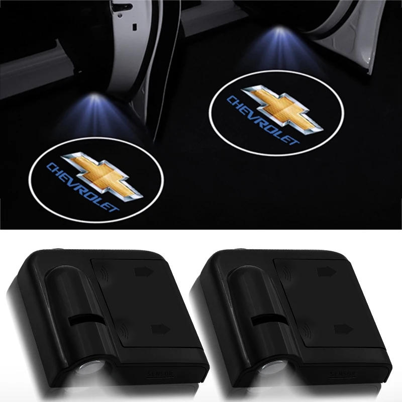 

2pcs Fashion Car-styling Wireless Led Car Door Welcome Laser Projector Logo Ghost Shadow Lights for Chevrolets Car Accessories