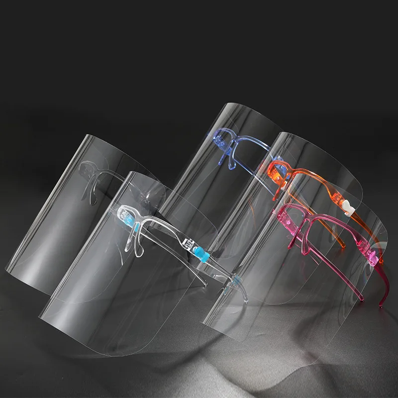 Multicolor Transparent Kitchen Face Shield with Anti-Fog Protection
