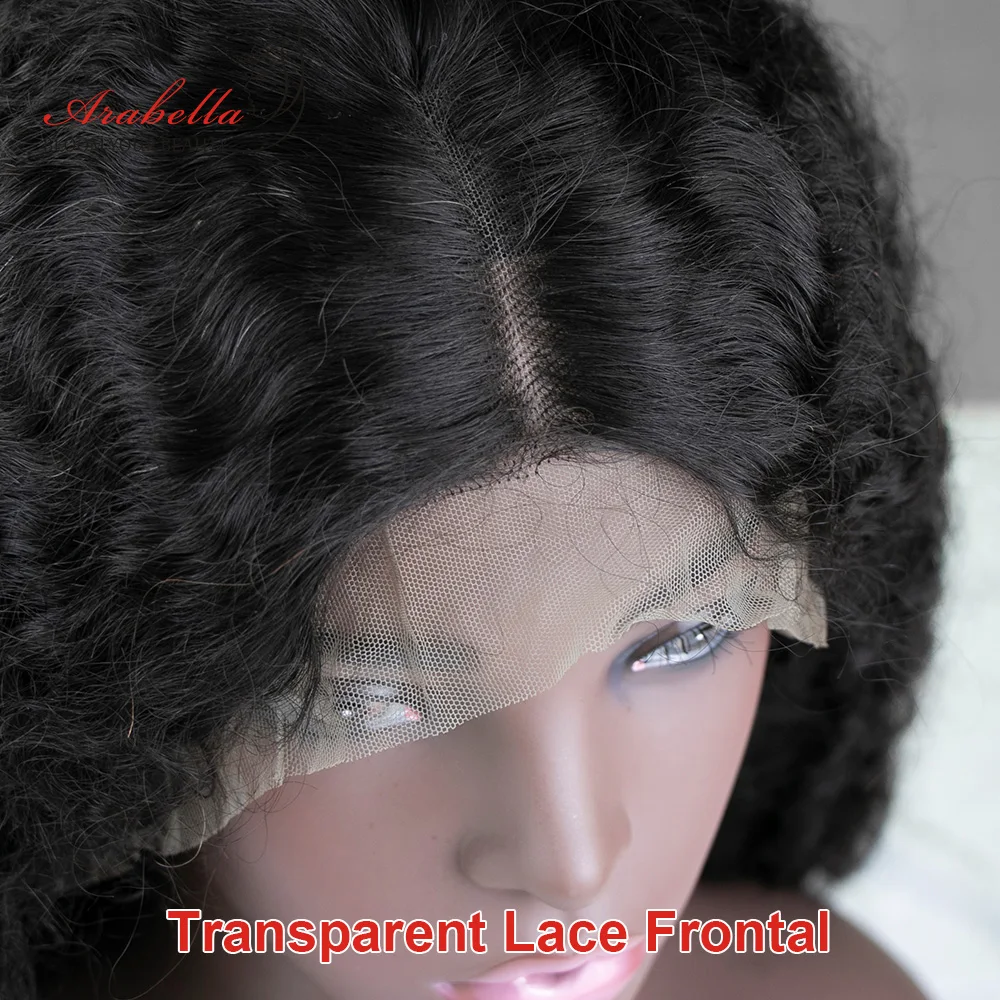 Deep Wave 13x4 Transparent Lace Frontal With Baby Hair Remy 100% Human Hair Arabella PrePlucked Bleached Knots 5x5 Lace Closure human hair closure human hair lace product human hair frontal