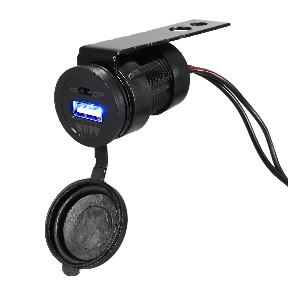 Новый водонепроницаемый USB разъем питания для мотоцикла зарядное устройство