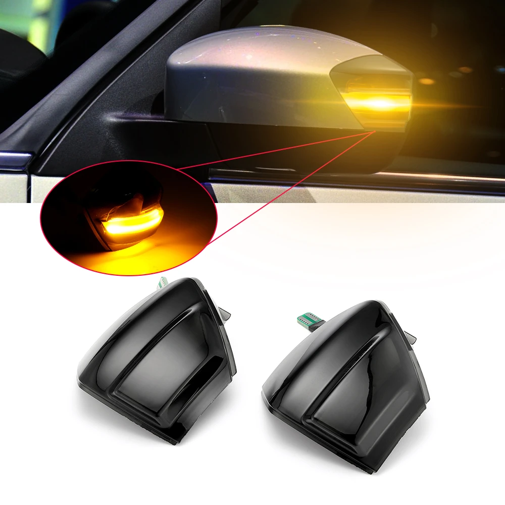 LH+RH Side Turn Signal Mirror Assemble LED Indicator Lights For Ford Focus C-MAX